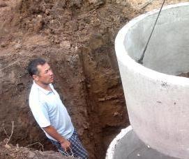 Монтаж железобетонных колец - вариант 3