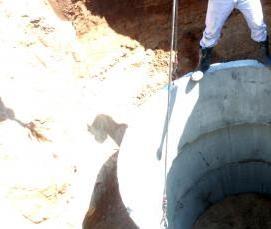 Монтаж железобетонных колец - вариант 2