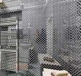 Мозаика зеркальная на сетке - тип 1