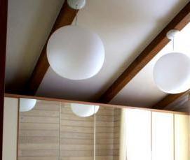 Натяжной потолок на деревянный потолок - тип 4