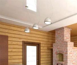 Натяжной потолок на деревянный потолок - тип 3