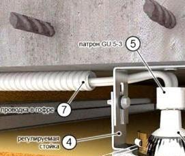Натяжной потолок разделительный - вариант 2