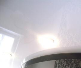 Натяжные потолки двухуровневые серые - модель 1