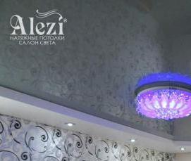 Натяжные потолки двухуровневые серые - модель 3