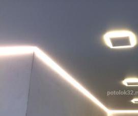 Натяжные потолки с подсветкой круги Самара