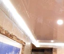 Натяжные потолки со светодиодными светильниками - модель 1