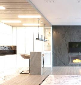 Облицовка крупноформатным керамогранитом - модель 4