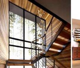 Ограждение для лестницы в доме - вариант 4