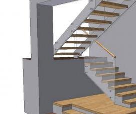 Ограждение для лестницы в доме - вариант 3