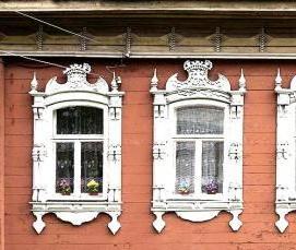 Оконная рама резная - модель 1