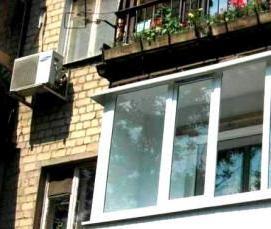 Остекление из алюминиевого профиля - тип 4