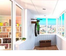 Отделка балкона алюминиевым профилем - тип 4