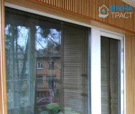 Отделка балкона бамбуком - модель 4