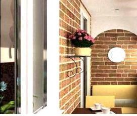 Отделка балкона деревом - вариант 3