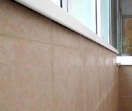 Отделка балкона гипсовой плиткой - тип 2