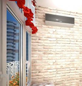 Отделка балкона гипсовым камнем - вариант 2