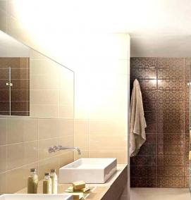 Отделка ванной комнаты керамогранитом - тип 4