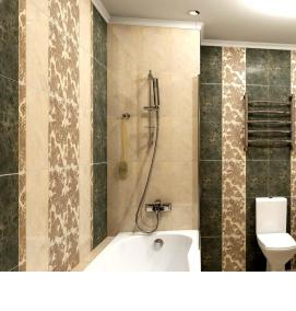 Отделка ванной комнаты керамогранитом - тип 3