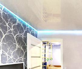 Парящие двухуровневые натяжные потолки - тип 3