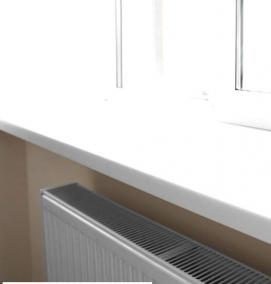 Подоконник пластиковый белый - модель 4