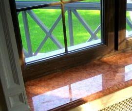 Подоконники белые из искусственного камня - модель 1