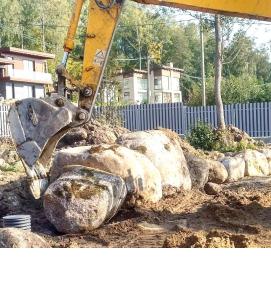 Подпорная стенка из валунов - вариант 3