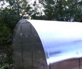 Полукруглая теплица из поликарбоната - вариант 2