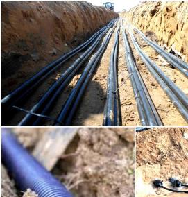 Прокладка силового кабеля в грунте - модель 4