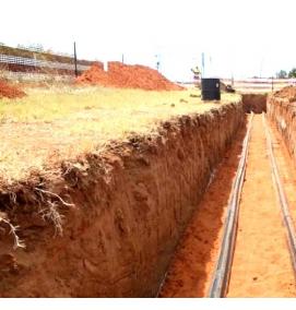 Прокладка силового кабеля в грунте - модель 3