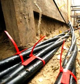 Прокладка силового кабеля в грунте - модель 2