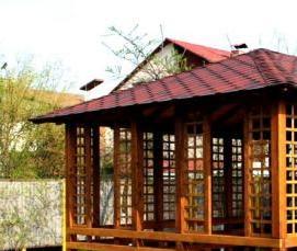 Простая беседка из бруса - вариант 1