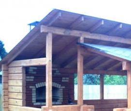 Простая беседка из бруса - вариант 4