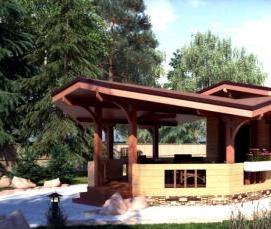 Простая беседка из бруса - вариант 3