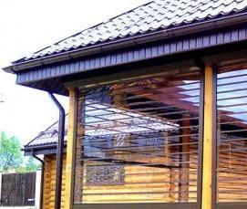 Прозрачные рольставни из монолитного поликарбоната - тип 2