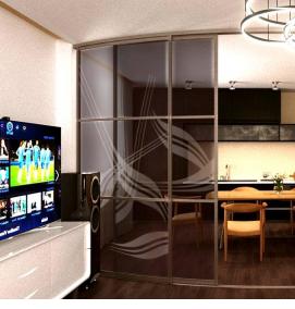 радиусные межкомнатные перегородки - тип 4