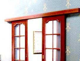 раздвижные двери межкомнатные с витражом - тип 4