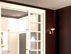 раздвижные двери межкомнатные с витражом - тип 2