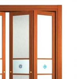 раздвижные металлические двери гармошка - модель 1