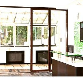 раздвижные металлопластиковые двери - модель 1