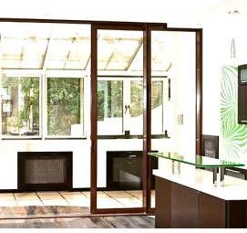 раздвижные стеклянные двери одностворчатые - тип 4