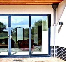 раздвижные входные двери для дома - вариант 2