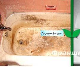 реставрация ванной эмалью - тип 1