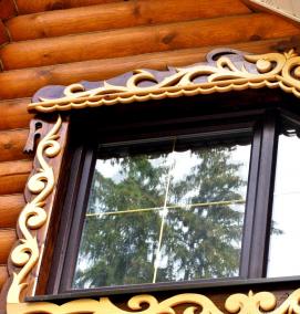 резные наличники из пластика на окна - модель 4