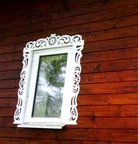 резные наличники из пластика на окна - модель 2