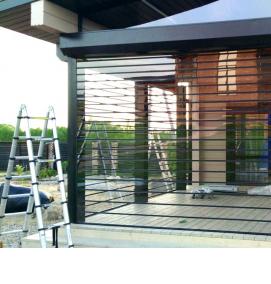 рольставни из стекла для веранды - тип 4