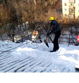 ручная уборка снега - модель 1