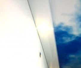 сатиновый двухуровневый натяжной потолок - модель 3