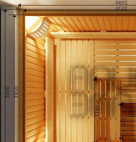 сруб бани 2,5х2,5 м - вариант 4