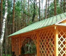 сруб беседки из бревна - модель 1