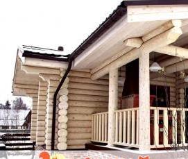 сруб беседки из бревна - модель 2